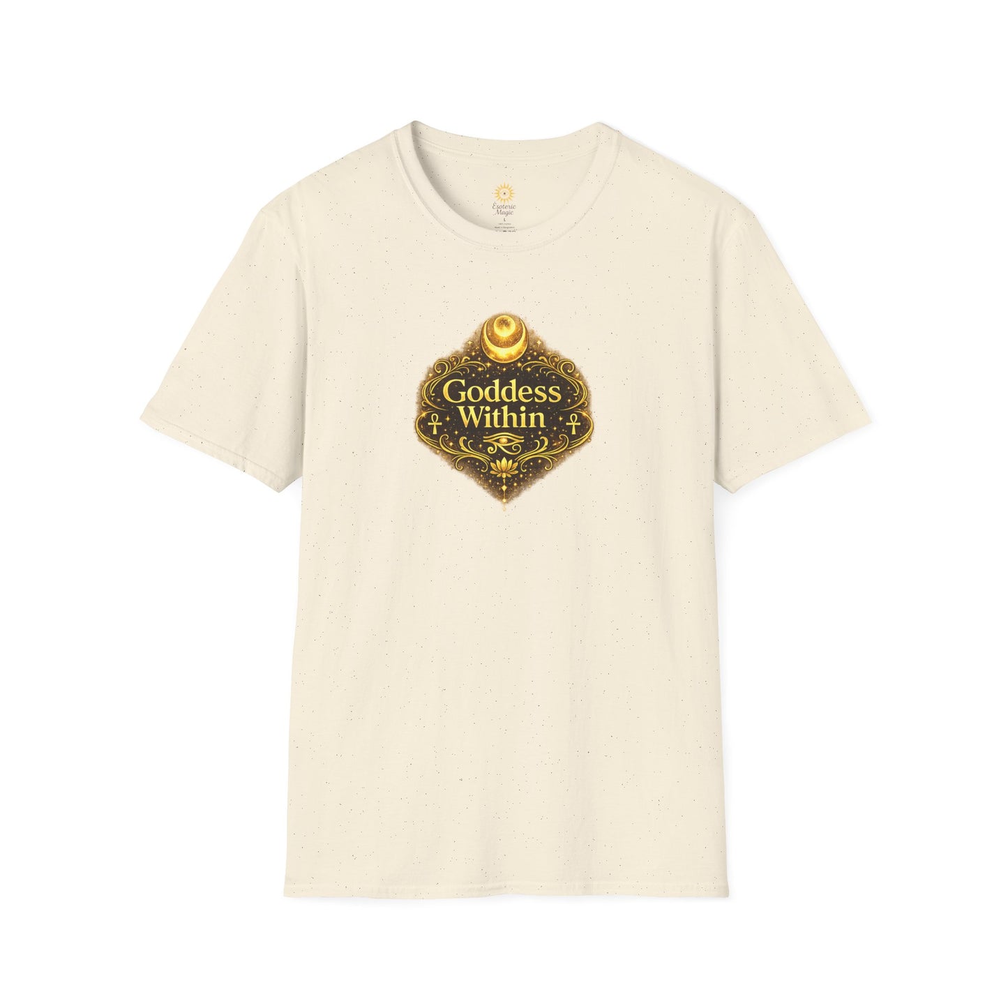 Goddess Within Tee - Gold Mystic Emblem Women's Spiritual T-Shirt