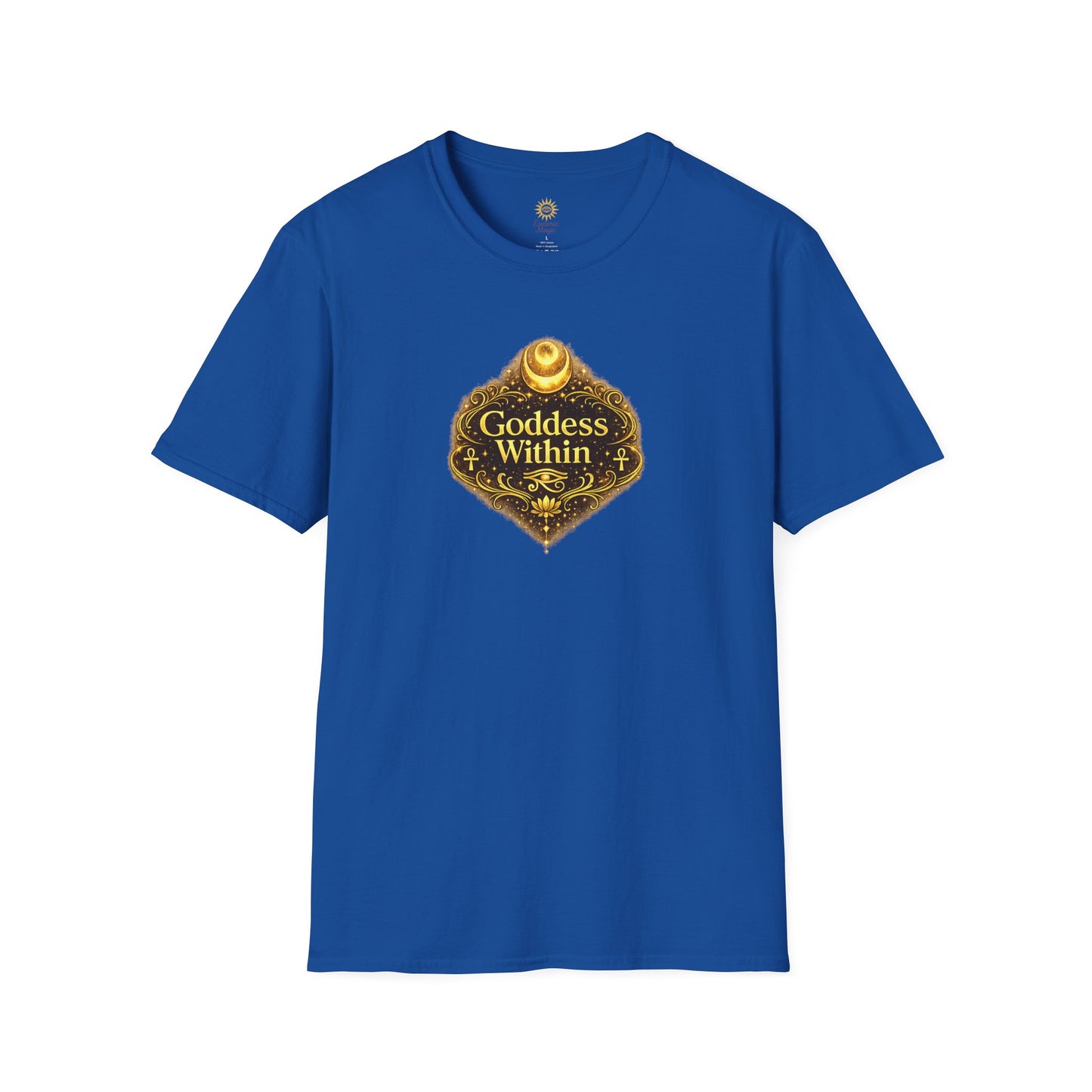 Goddess Within Tee - Gold Mystic Emblem Women's Spiritual T-Shirt