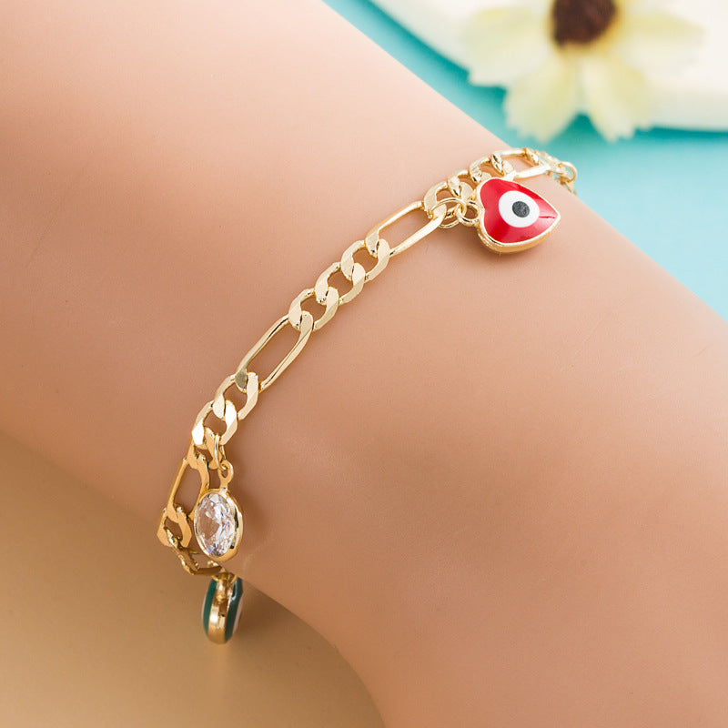 Evil Eye Protection Bracelet – Gold Charm Spiritual Jewelry