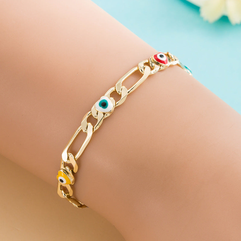 Evil Eye Protection Bracelet – Gold Charm Spiritual Jewelry