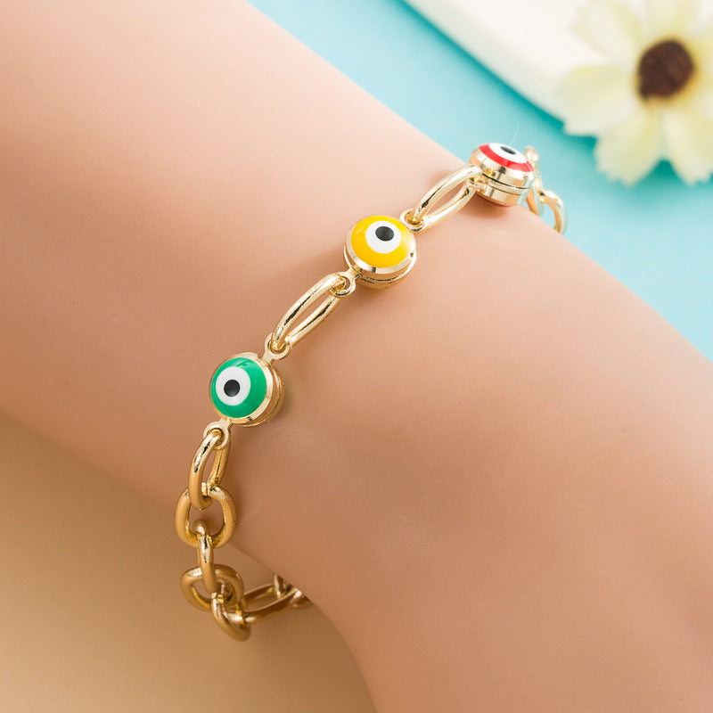 Evil Eye Protection Bracelet – Gold Charm Spiritual Jewelry