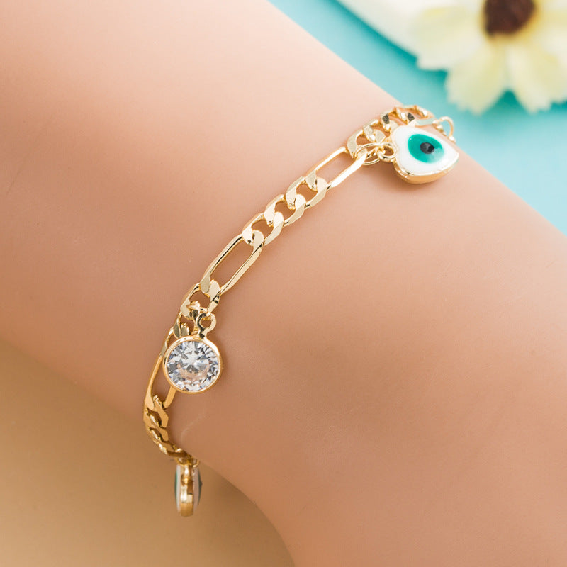 Evil Eye Protection Bracelet – Gold Charm Spiritual Jewelry