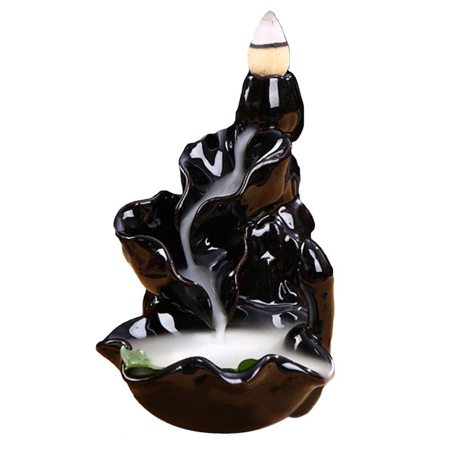 Waterfall Ceramic Glaze Incense Burner